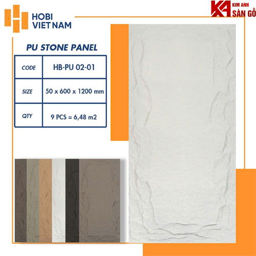 Tấm Ốp PU Giả Đá Hobi Wood HB-PU02-01
